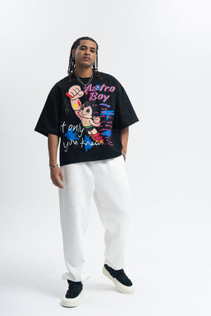 Vintage Astro boy t-shirt retro cartoon top in black