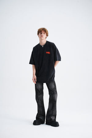 Panda t-shirt animal mprint top koala top in black