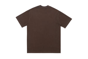 Psychedelic t-shirt Aura top Angel print tee in Brown