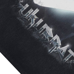 Creepy cat sleeveless t-shirt x-ray cartoon surfer vest 00s grunge kitten tank top in acid wash black