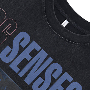 06 senses vintage sleeveless t-shirt old anime surfer vest retro cartoon tank top in acid wash black