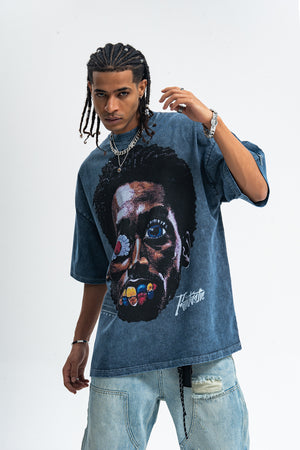 Vintage Kendrick Lamar t-shirt hip-hop top gangster tee in grey