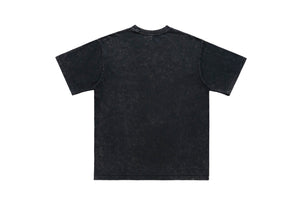 Ribs print t-shirt bones top creepy skeleton tee in black