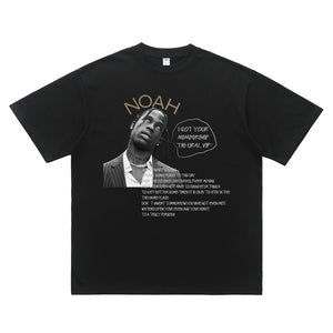 Retro Travis Scott t-shirt hip-hop tee rapper top in black