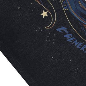 Mustang car sleeveless t-shirt cobra print surfer vest retro poster tank top in acid wash black