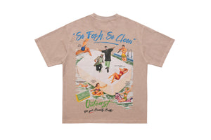 Outcast t-shirt retro hip-hop tee grunge rapper top in Pink