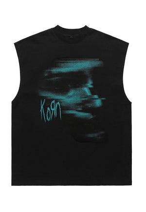 Metal band tank top surfer vest vintage wash sample sale 3 for 2