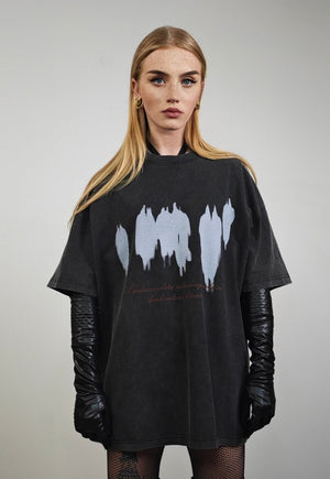 HIP HOP PRINT vintage wash t-shirt sample sale 3 for 2