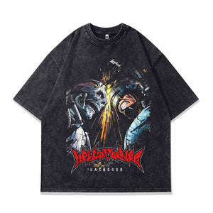 Robocop vintage t-shirt robot cartoon tee futuristic top in acid grey