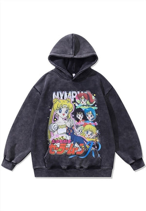 Anime hoodie pullover Japanese cartoon jumper