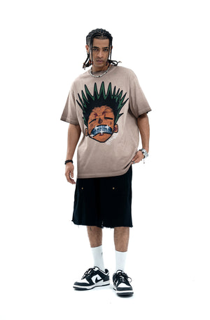 Hungry Doberman t-shirt pinscher print tee retro dog top in Crame