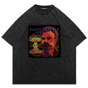 Virgin Mary Gothic PRINT vintage wash t-shirt sample sale 3 for 2