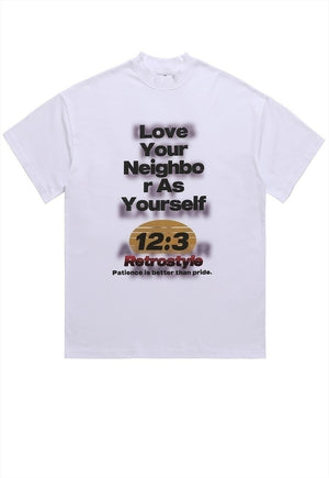 Bible print t-shirt religion tee saint slogan top in white