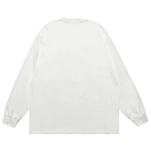 Fuck off slogan jumper pinup girl print top long sleeve retro grunge t-shirt in brown