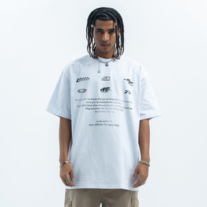 Retro racing t-shirt motorsports top retro logo tee in white