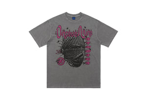 Arabic t-shirt hip-hop tee grunge rapper top in orange