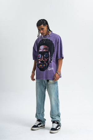 Vintage Kendrick Lamar t-shirt hip-hop top gangster tee in grey