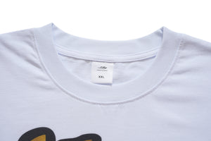 Money t-shirt cat cartoon top retro gangster tee in white