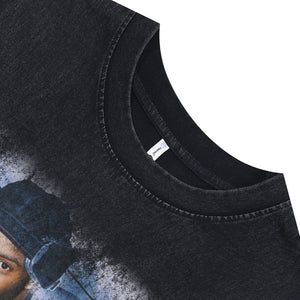 Live swindle sleeveless t-shirt vintage rare star vest gangster tank top in acid wash black