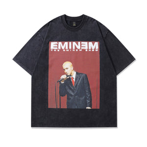 Vintage Slim Shady t-shirt hip-hop tee retro Eminem top in grey