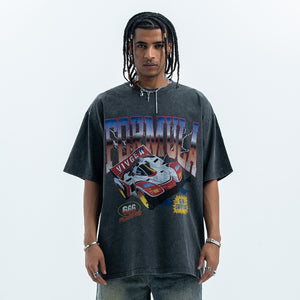 Racing t-shirt f1 top sports car tee grunge motorsports jumper in black