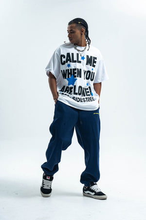 Lonely t-shirt single slogan top graffiti tee in Black