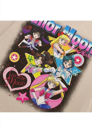 Anime sweater jumper ripped knitted top in grey