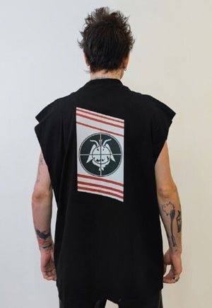 Satan sleeveless t-shirt tank top surfer vest vintage wash sample sale 3 for 2