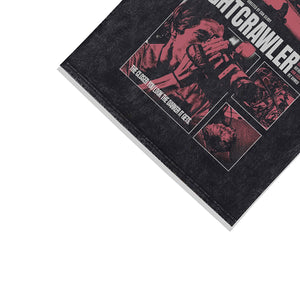 Nightcrawler t-shirt creepy poster tee grunge top in vintage grey