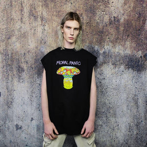 Psychedelic sleeveless t-shirt tank top surfer vest vintage wash sample sale 3 for 2