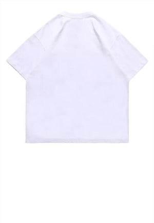 Jesus print t-shirt Cyber Goth tee retro grunge top in Black