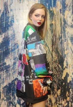 Pride sweatshirt LGBT support top love gay jumper in black