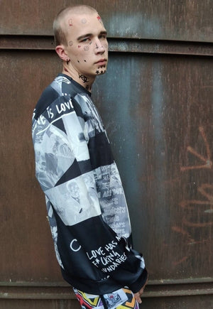 Pride sweatshirt LGBT support top grunge Gay jumper in black