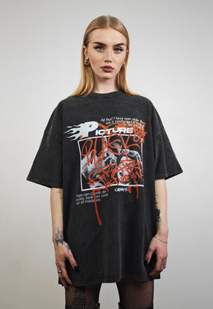 AESTHETIC PRINT vintage wash t-shirt sample sale 3 for 2