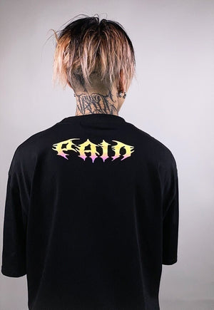 Reflective money girl print tee nobody paid slogan t-shirt