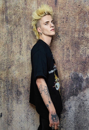 Scorpion print t-shirt bible slogan tee grunge top in black