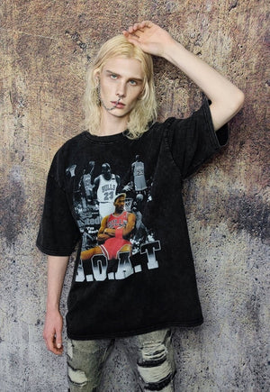 CHICAGO BULLS,SPIDER PRINT & Y2k PRINT vintage wash t-shirt sample sale 3 for 2