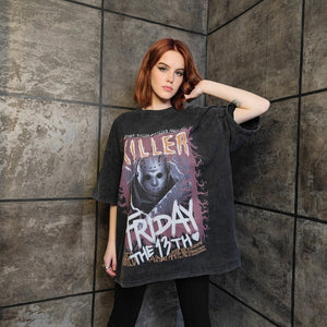 Horror movie PRINT vintage wash t-shirt sample sale 3 for 2