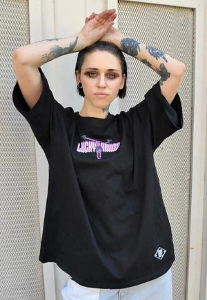 Jesus t-shirt army slogan grunge print tee in black