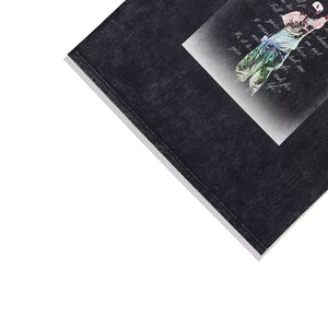 Hip-hop t-shirt rapper print tee retro Y2K gangster top in vintage grey