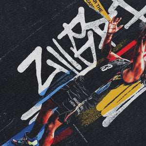 Basketball player sleeveless t-shirt vintage sports vest American tank top in acid wash black