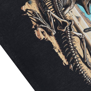 Alien monster sleeveless t-shirt creepy cartoon vest 00s retro spaceman tank top in acid wash black