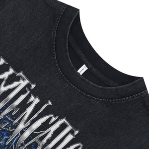 XXXtentacion sleeveless t-shirt vintage rapper vest 00s retro hip-hop tank top in acid wash black