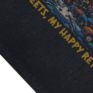 Japanese monster sleeveless t-shirt Tokyo surfer vest 80s Godzilla tank top in acid wash black