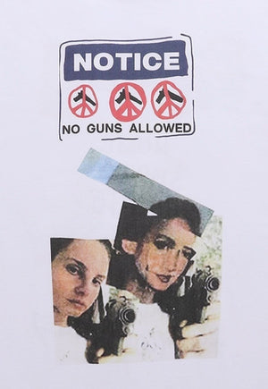 Peace print t-shirt retro anti guns tee grunge punk top