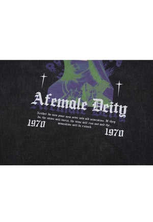 X-ray t-shirt grunge saint tee religion top in vintage black