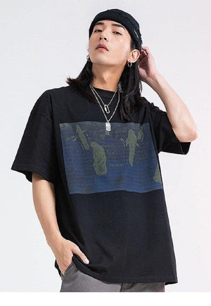 Cemetery print t-shirt ghosts tee creepy Gothic top in white