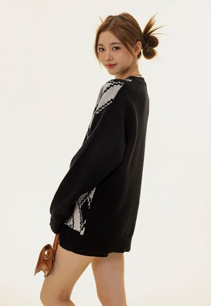 Grim reaper sweater knitted retro Gothic pattern jumper