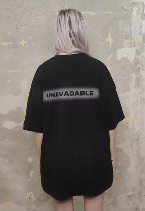 Sculpture print t-shirt retro VCR top grunge punk tee black