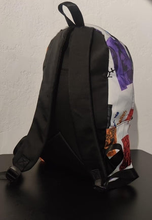 Retro Hollywood backpack grunge festival 69 rucksack white